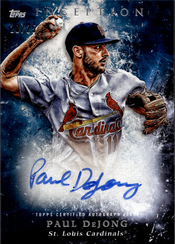 2018 Paul Dejong Topps Inception BLUE ROOKIE AND EMERGING STARS AUTO 20/25 AUTOGRAPH RC #RES-PD St. Louis Cardinals