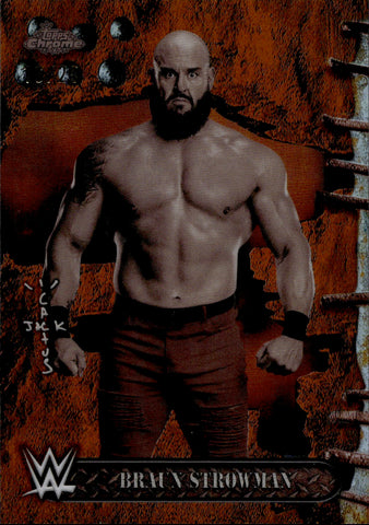 2025 Braun Strowman Topps Chrome Cactus Jack ORANGE REFRACTOR 16/25 #68
