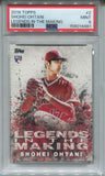2018 Shohei Ohtani Topps LEGENDS IN THE MAKING ROOKIE RC PSA 9 #2 Anaheim Angels 4481