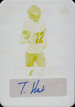 2023 Travis Hunter Leaf Trinity YELLOW STEEL PRINTING PLATE ARC ROOKIE AUTO 1/1 Jacksonville Jaguars #SA-TH1
