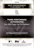 2025 Paul Goldschmidt Topps Tier One PRIME PERFORMERS AUTOGRAPHS BLUE FOIL AUTO 11/25 #PPA-PG St. Louis Cardinals