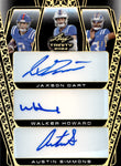 2024 Jaxson Dart Walker Howard Austin Simmons Leaf Trinity TRIPLE AUTO 1/1 New York Giants Ole Miss Rebels #TA-8