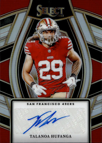 2023 Talanoa Hufanga Panini Select SELECT SIGNATURES PRIZM San Francisco 49ers #SELS-THU