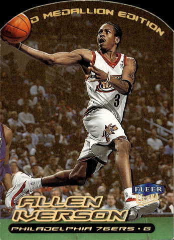 1999-00 Allen Iverson Fleer Ultra GOLD MEDALLION Philadelphia 76ers #20G