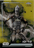 2024 Star Wars Topps Chrome IG-12 #40 24/50 GOLD REFRACTOR