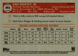 2021 Ken Griffey Jr. Topps Chrome Platinum Anniversary REFRACTOR #493 Seattle Mariners HOF