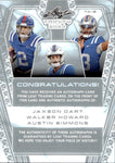 2024 Jaxson Dart Walker Howard Austin Simmons Leaf Trinity TRIPLE AUTO 1/1 New York Giants Ole Miss Rebels #TA-8
