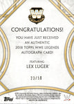 2018 Lex Luger Topps HALL OF FAME AUTO 23/50 AUTOGRAPH #A-LL WWE Legend