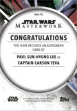 2022 Paul Sun-Hyung Lee as Captain Carson Teva Autograph Topps Star Wars Masterwork #MWA-PSL AUTO