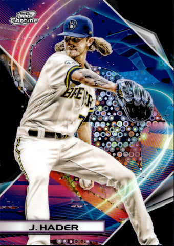 2022 Josh Hader Topps Cosmic Chrome BLACK ECLIPSE REFRACTOR SSP 04/10 #75 Milwaukee Brewers