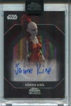 2024 Jamie King as Aurra Sing Topps Chrome Black DARK SIDE AUTO ENCASED #ADS-JK
