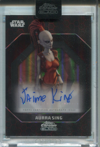 2024 Jamie King as Aurra Sing Topps Chrome Black DARK SIDE AUTO ENCASED #ADS-JK