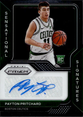 2020-21 Payton Pritchard Panini Prizm SENSATIONAL SIGNATURES ROOKIE AUTO Boston Celtics #SS-PPC