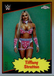 2025 Tiffany Stratton Topps Chrome WWE 1985 CURRENT ORANGE REFRACTOR 22/25 #85TC-TS Friday Night Smackdown