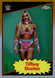 2025 Tiffany Stratton Topps Chrome WWE 1985 CURRENT ORANGE REFRACTOR 22/25 #85TC-TS Friday Night Smackdown