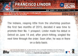 2015 Francisco Lindor Topps Update Series BOLD BORDER ROOKIE 0004/2015 RC #UH286 Cleveland Indians