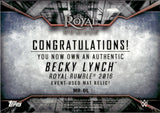 2017 Becky Lynch Topps ROYAL RUMBLE MAT 031/199 RELIC #MR-BL Monday Night Raw