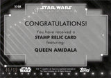2020 Queen Amidala Topps Masterwork STAMPS GREEN 5/99 #SC-QA