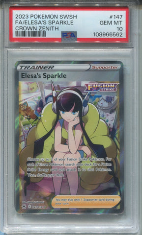 2023 FA/ Elesa's Sparkle Pokemon SWSH CROWN ZENITH PSA 10 #147 6562