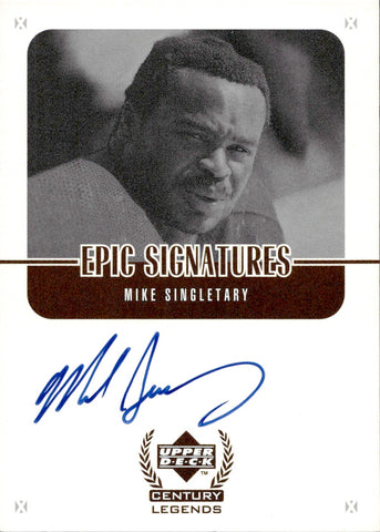 1999 Mike Singletary Upper Deck Century Legends EPIC SIGNATURES AUTO AUTOGRAPH #MC Chicago Bears HOF