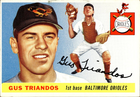 1955 Gus Triandos Topps ROOKIE RC #64 Baltimore Orioles BV $30