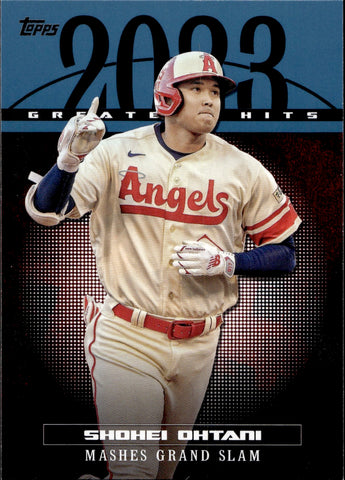 2024 Shohei Ohtani Topps Series 1 BLUE 2023 GREATEST HITS #23GH-12 Anaheim Angels