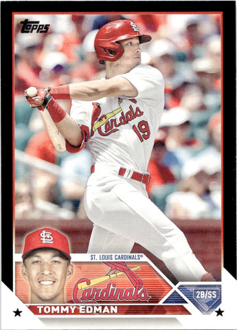 2023 Tommy Edman Topps Series 1 BLACK BORDER 56/72 #294 St. Louis Cardinals
