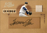 2005 Tommy John Donruss Leather & Lumber LEATHER CUTS BAT AUTO 014/128 AUTOGRAPH RELIC #LC-55 New York Yankees