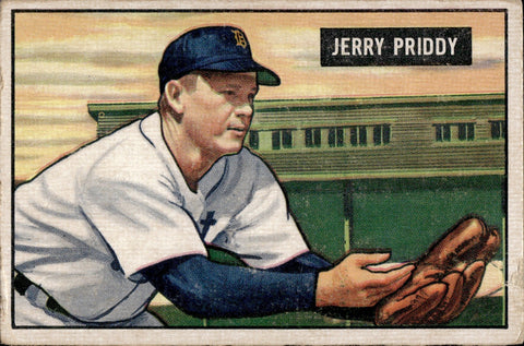 1951 Jerry Priddy Bowman #71 Detroit Tigers BV $20