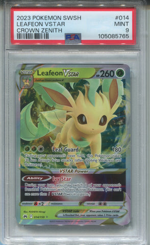 2023 Leafeon VSTAR Pokemon Sword & Shield Crown Zenith PSA 9 #014 5765