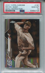 2020 Michael Baez Topps Chrome ROOKIE SEPIA REFRACTOR RC PSA 10 #187 San Diego Padres 2728