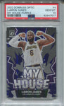 2022-23 LeBron James Donruss Optic PURPLE MY HOUSE PSA 10 #4 Los Angeles Lakers 7517