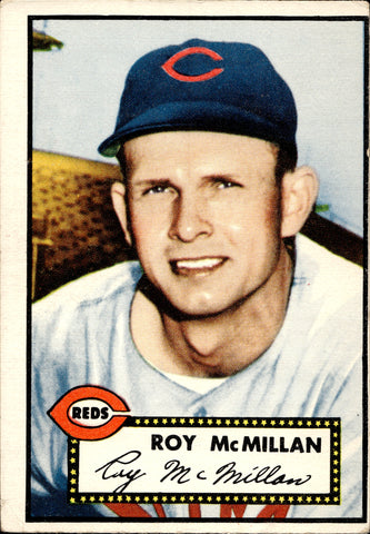 1952 Roy McMillan Topps WHITE BACK ROOKIE RC #137 Cincinnati Reds BV $50