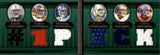 2007 John Elway Troy Aikman Peyton Manning Eli Manning Carson Palmer JaMarcus Russell Topps Triple Threads #1 PICK SIX PIECE JERSEY 02/18 RELIC BOOKLET #TTDCR-5 Broncos Cowboys Colts Giants Bengals Raiders
