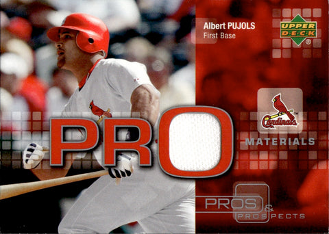 2005 Albert Pujols Upper Deck Pros & Prospects PRO MATERIALS JERSEY RELIC #PM-AP St. Louis Cardinals