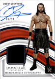 2023 Drew McIntyre Immaculte WWE SHIRT AUTO 09/99 AUTOGRAPH RELIC #MA-DMT Monday Night Raw