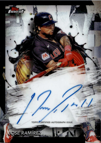 2024 Jose Ramirez Topps Finest AUTO AUTOGRAPH #FA-JRA Cleveland Guardians