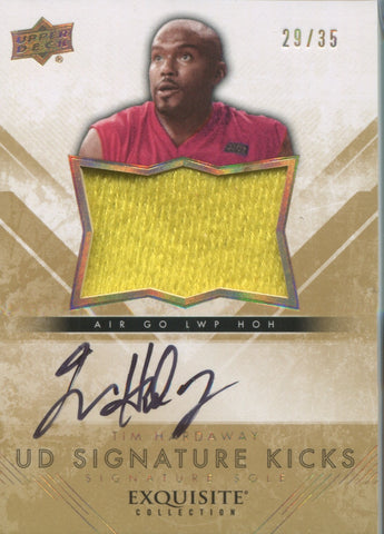 2013-14 Tim Hardaway Upper Deck Exquisite SIGNATURE KICKS SHOE AUTO 29/35 AUTOGRAPH RELIC #SS-TH Golden State Warriors