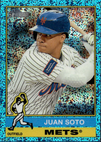 2025 Juan Soto Topps Heritage Chrome LIGHT BLUE SPARKLE REFRACTOR #286 New York Mets