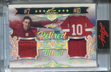 2022 Ted Lindsay Alex Delvecchio Leaf Art of Hockey SILVER RETIRED REMNANTS DUAL JERSEY 2/2 RELIC #RR-31 Detroit Red Wings