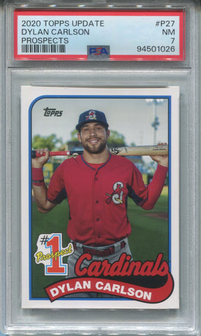 2020 Dylan Carlson Topps Update PROSPECTS PSA 8 #P27 St. Louis Cardinals 1028