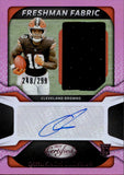 2025 Quinshon Judkins Panini Certified HOLO PINK FRESHMAN FABRIC ROOKIE JERSEY AUTO 248/299 AUTOGRAPH RELIC #FBC-QJS Cleveland Browns