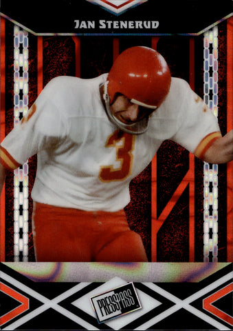 2024 Jan Stenerud Leaf Press Pass 1/1 Kansas City Chiefs #PPB-78