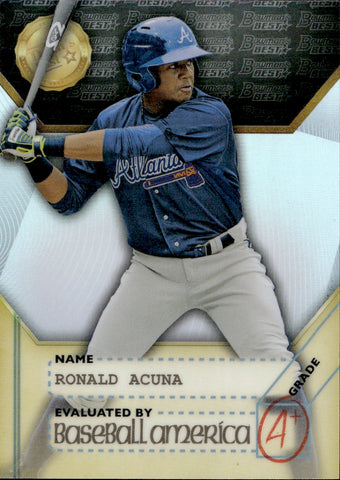 2017 Ronald Acuna Jr. Bowman's Best BASEBALL AMERICA'S DEAN LIST #BADL-RA Atlanta Braves
