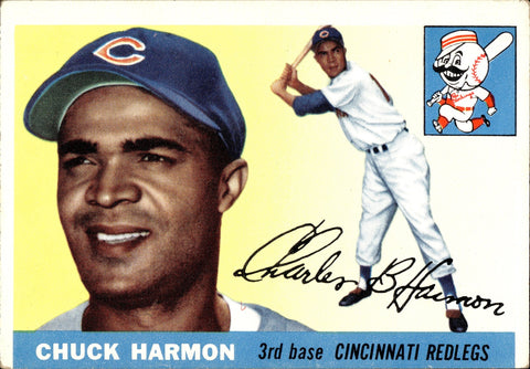 1955 Chuck Harmon Topps #82 Cincinnati Reds BV $15