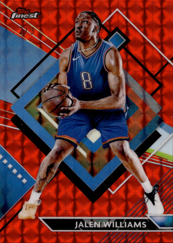 2024-25 Jalen Williams Topps Finest RARE RED GEOMETRIC REFRACTOR 2/3 #236 Oklahoma City Thunder