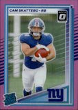 2025 Cam Skattebo Donruss Optic PINK RATED ROOKIE RC #302 New York Giants