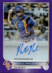 2022 Patrick Mazeika Topps Chrome ROOKIE PURPLE REFRACTOR AUTO 011/250 AUTOGRAPH RC #RA-PM New York Mets