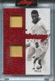 2023 Pelé Leaf Superlative RED MINI DIAMONDS ARISTOCRACY DUAL JERSEY 02/25 RELIC #A-19 Brazil