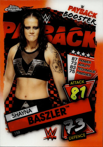 2021 Shayna Baszler Topps Chrome WWE Slam Attax PAYBACK BOOSTER ORANGE REFRACTOR 11/25 #159 Monday Night Raw